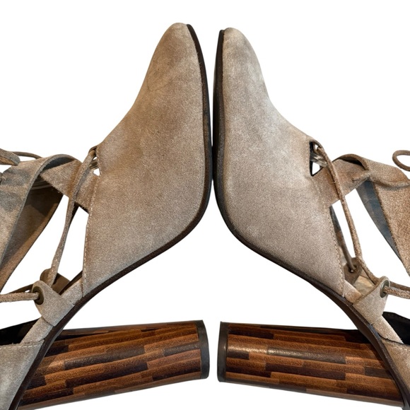 Free People Nouvella Wrap Taupe Heels Taupe, Sz EU39 - Picture 9 of 16